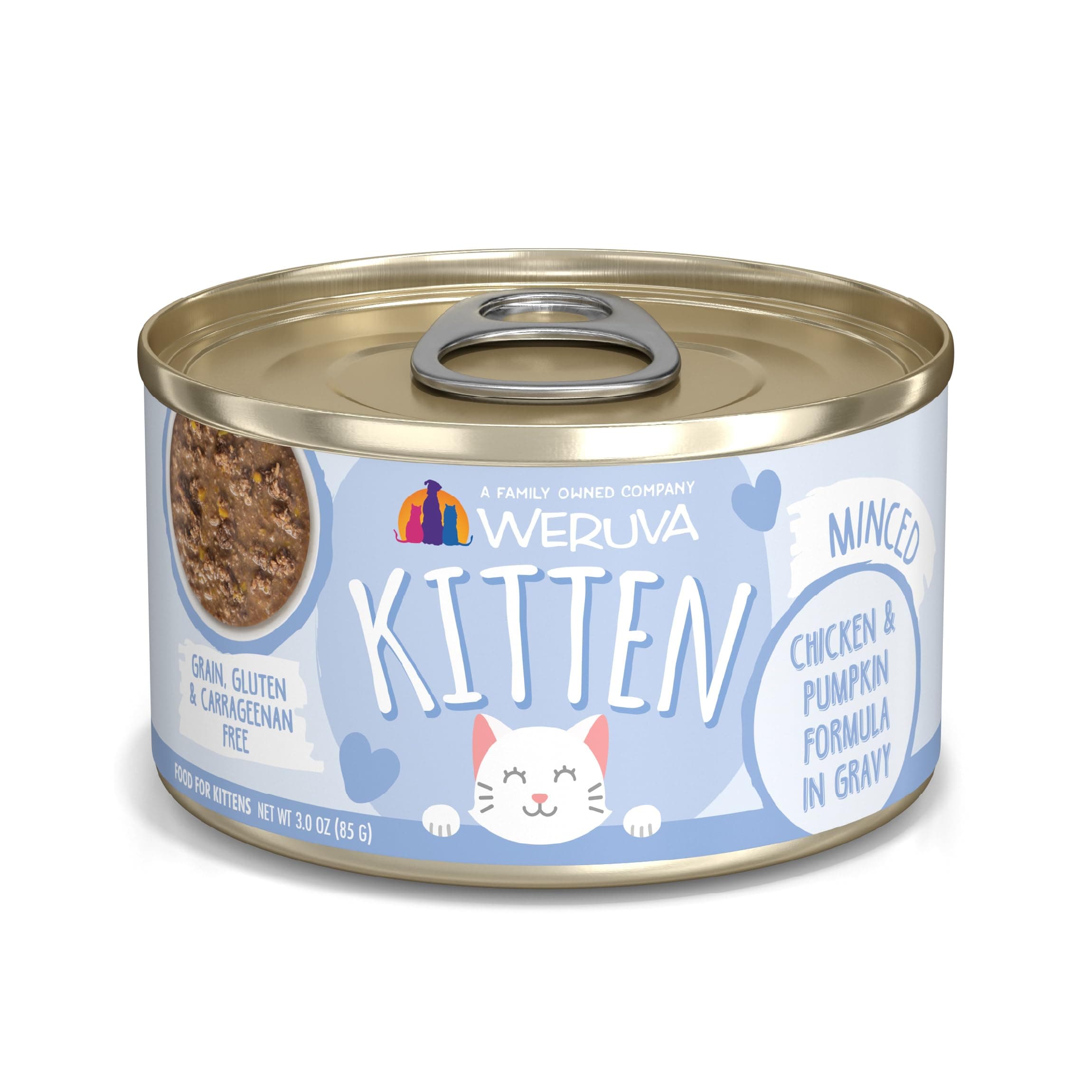 Weruva Kitten, Chicken & Pumpkin Formula in Gravy, 3oz Can (Pack of 12)