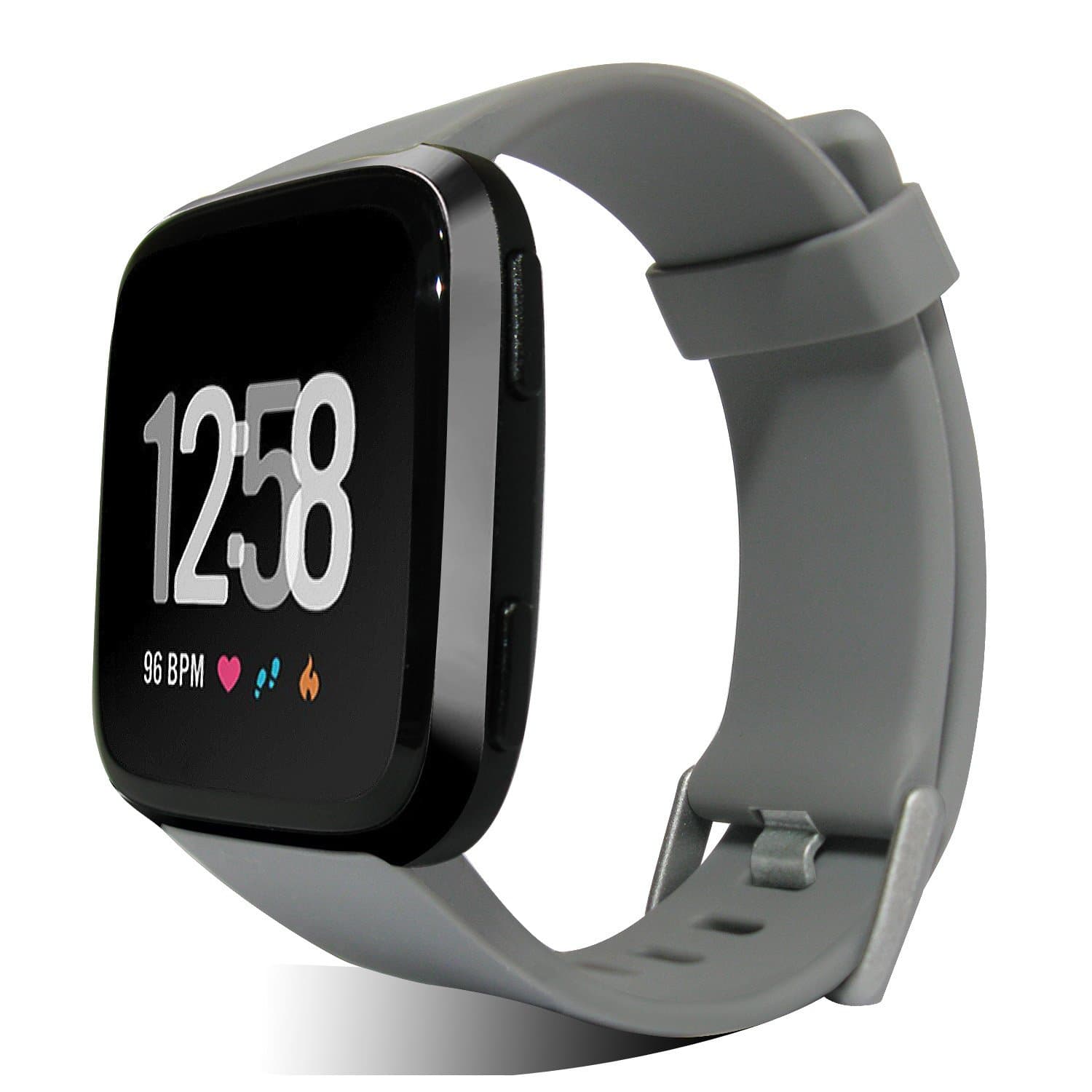 Kourpar Sport Bands for Fitbit Versa/ Versa2/ Versa Lite Classic Soft Silicone Replacement Wristbands Watchband Compatible with Fit bit Versa 2 Watch for Men Women Sports Large Size