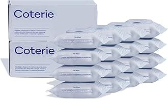 Coterie Baby Travel Size Wipes for Sensitive Skin, Plant-Based and Plastic-Free Fibers, 99% Water, Hypoallergenic, pH Balanced, Unscented, Clean and Gentle Baby Essentials, 16 Travel Packs, 288 Count
