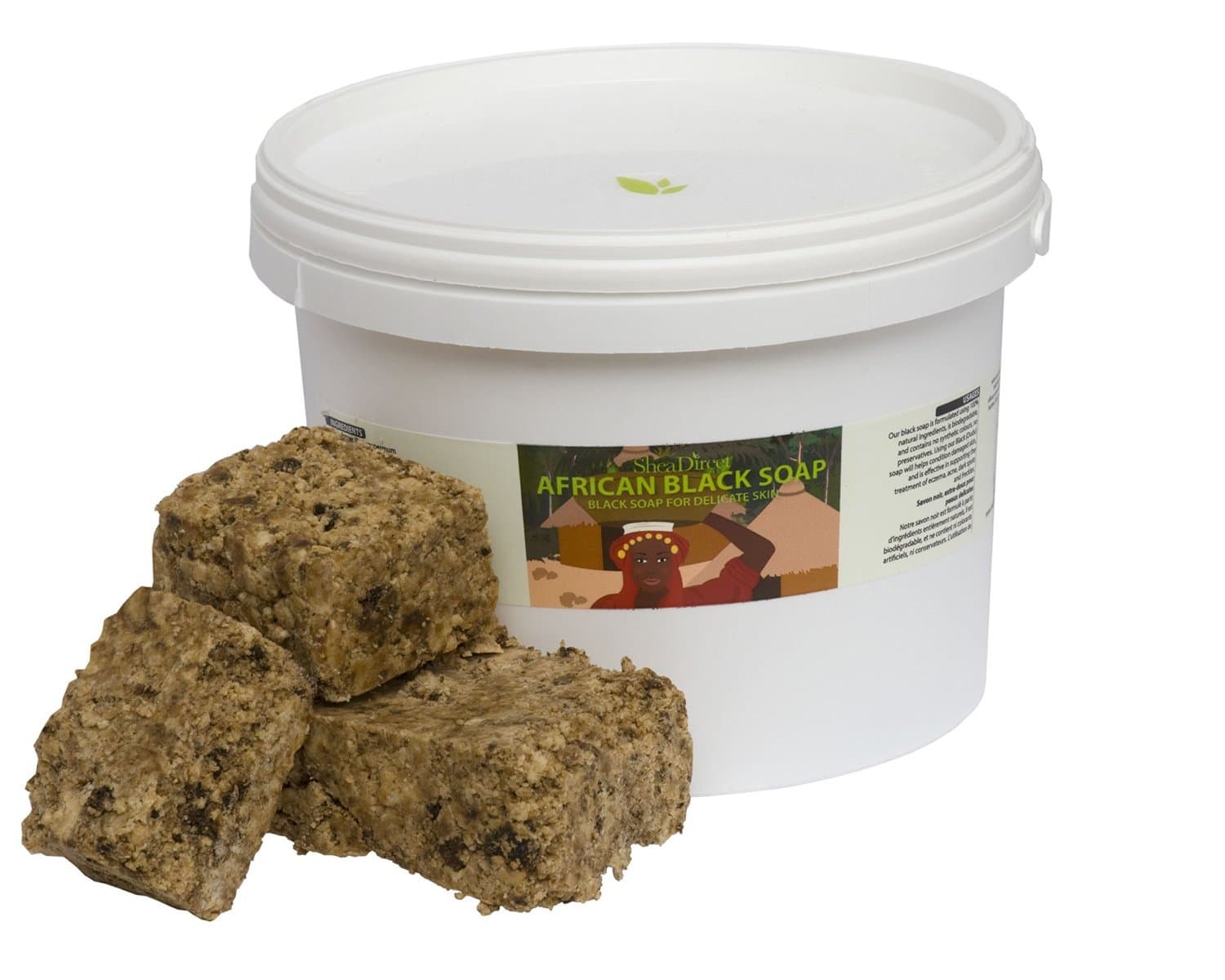 500g African Black Soap, traditionally made using Unrefined Shea Butter, Cocoa Pod Ash, & Virgin Coconut Oil. Contains No SLS, Detergents & Parabens. Ideal for very Sensitive Skin types, supplied direct by Shea Direct Skincare. 500grams Bar.