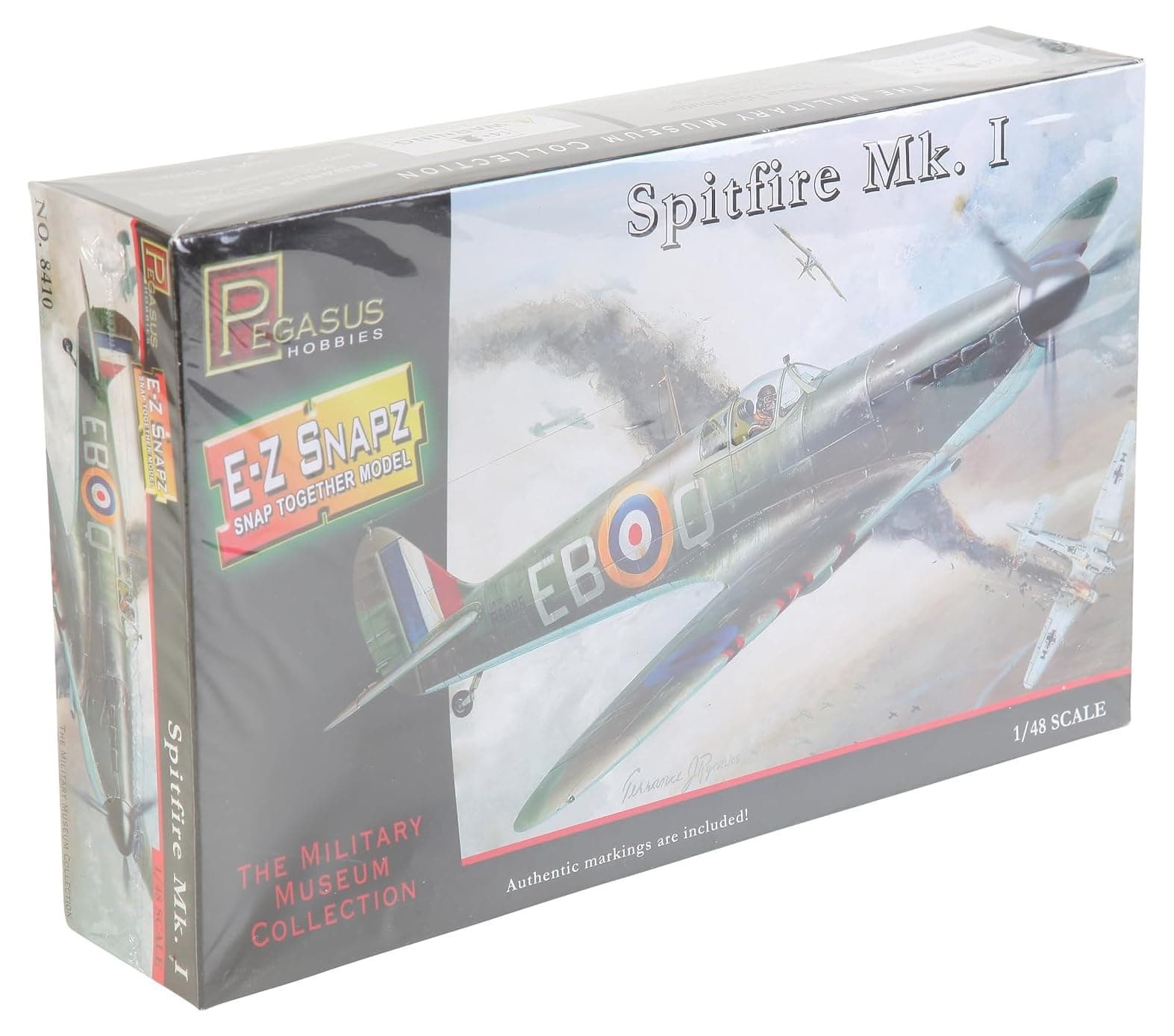 Pegasus Spiele Hobbies Spitfire Mk. I - 1:48 Snap Together Plastic Kit by