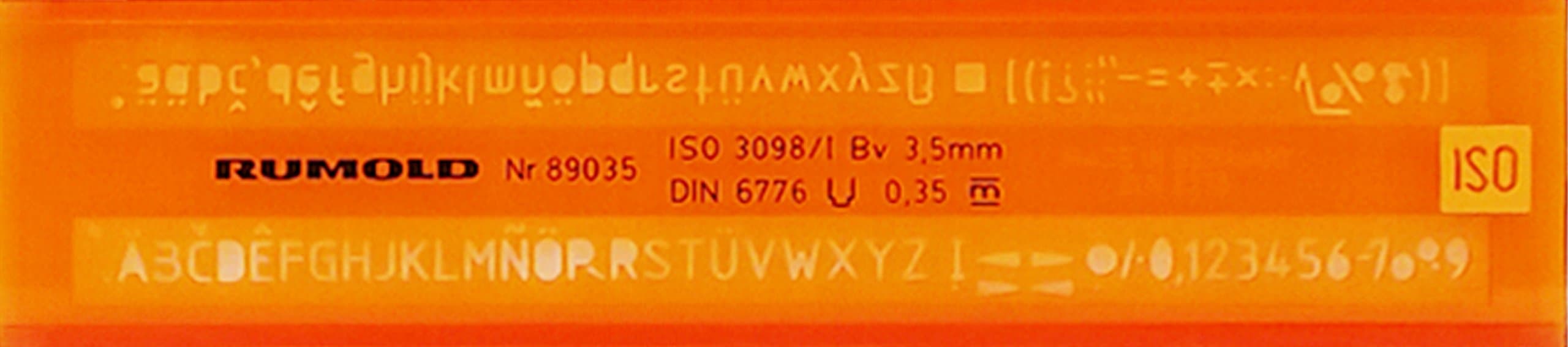 Rumold89035 Lettering Stencil Orange/Clear