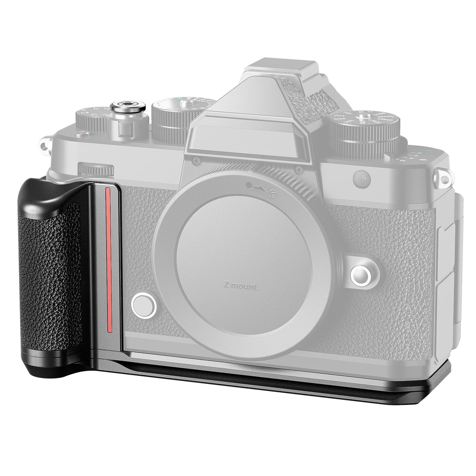 ZF L-Shaped Grip for Nikon ZF, Customized Ultra Slim Retro Camera Base Plate with Handle/Aluminum Hot Shoe Cover, Compatible with Arca Swiss Fluid Head Tripod - CA073