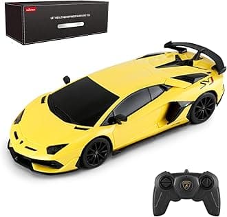 Lamborghini Remote Control Car, 1/24 RC Lamborghini Aventador SVJ RC Model Toy Car, Yellow