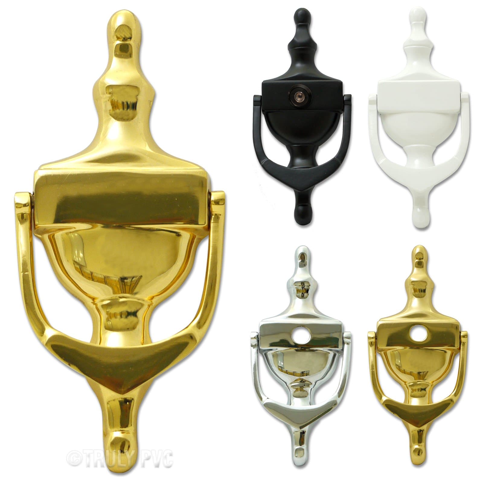 Victorian Urn Style Door Knocker - 15.2 cm-, white