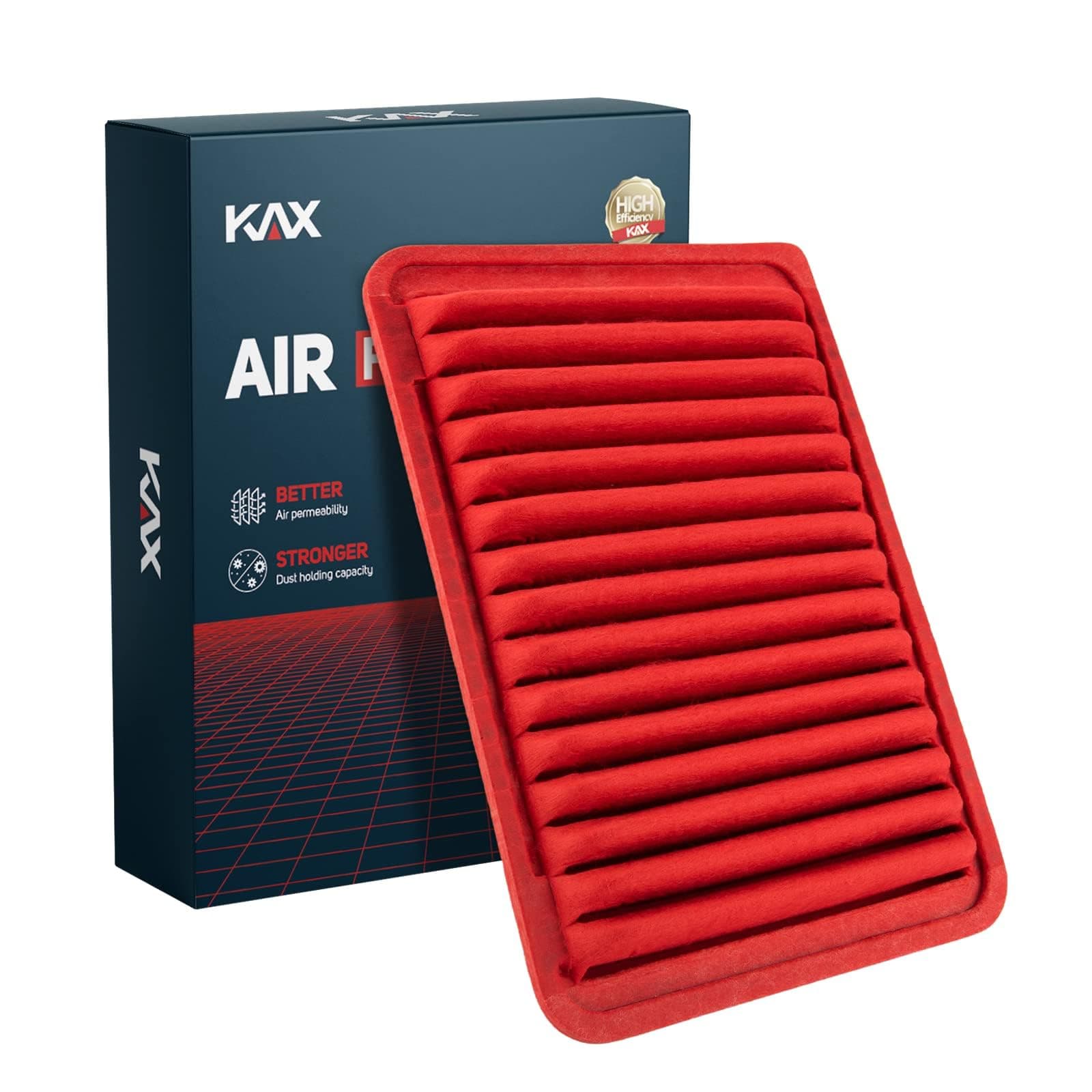 KAX Premium Engine Air Filter, CA10171 Replacement for Toyota Camry 2007-2009 L4 2.4L, Camry 2010-2017 L4 2.5L, Venza 2009-2016 L4 2.7L, Increased Acceleration (Not for Hybrid)