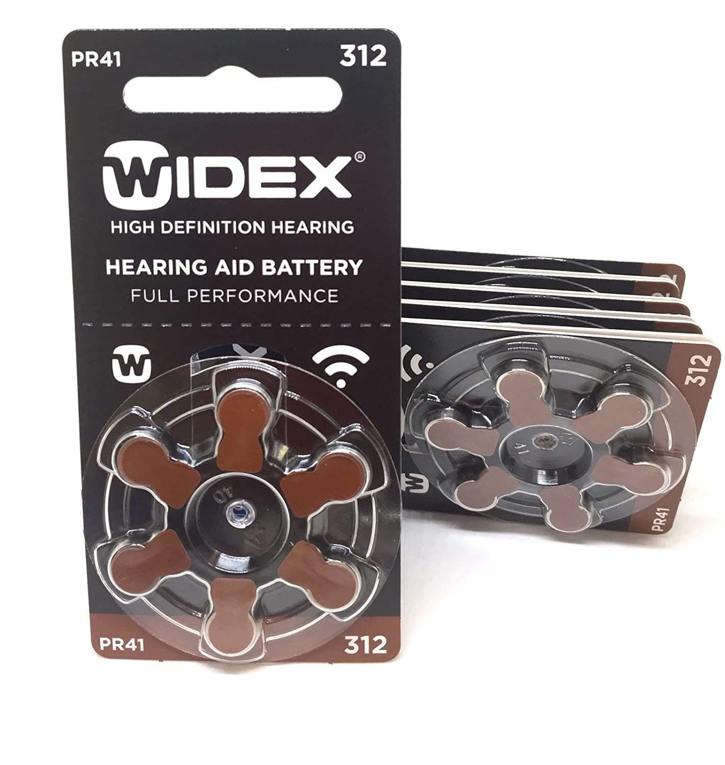 Widex Hearing aid Battery Size 312 (PR41) (10 Packet=60 Batteries)