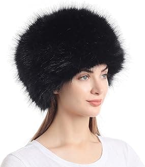 Women's Winter Faux Fur Cossak Russian Style Hat Warm Cap