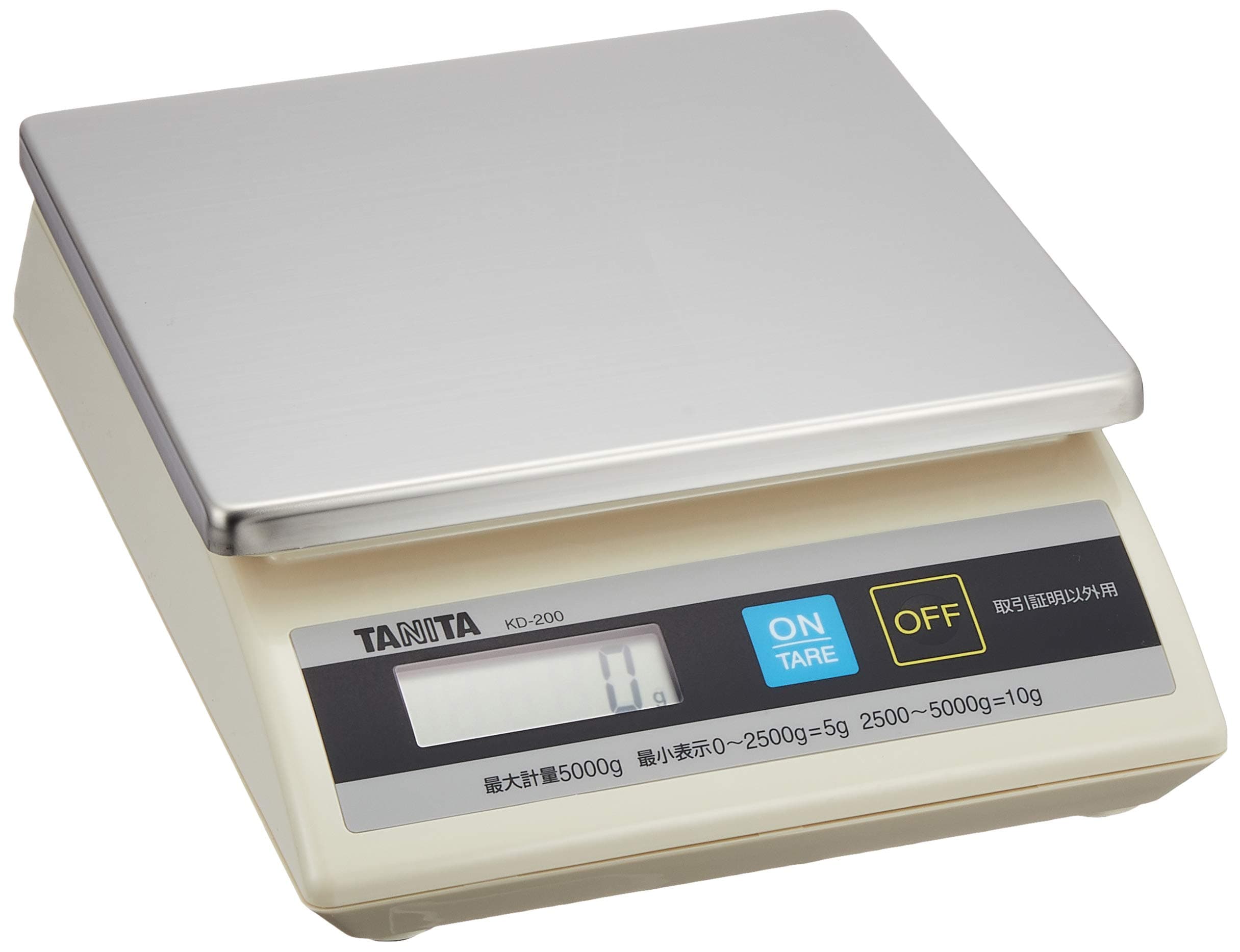 KD-200-510 Digital Kitchen and Lab Scale - 5kg Capacity - Commercial Grade Weighing Machine - Stainless Steel Tray - Tare Function - Japan Technology - AC Adapter Included