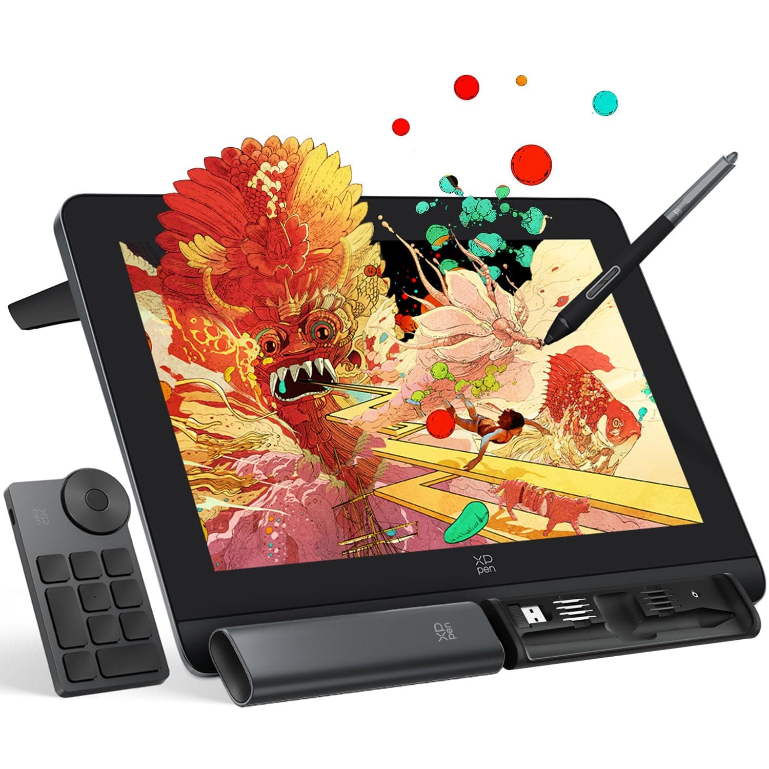 XP-PEN Artist Pro 14 Gen2 Drawing Tablet with Screen 14 inch Graphic Art Tablet with Full Laminated Anti-Glare Screen 16384 Pressure Levels X3 Pro Battery-Free Stylus 123% sRGB Tilt Stand Mini Keydial