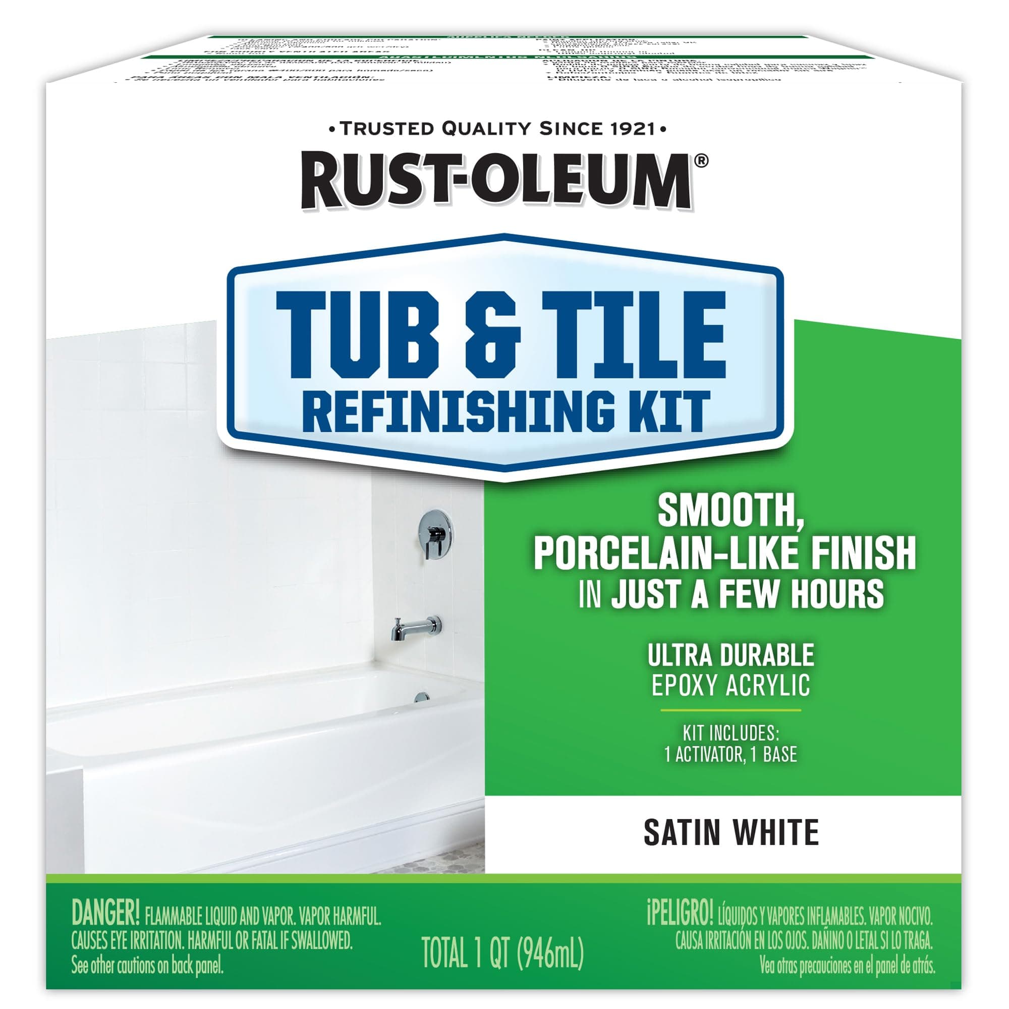 385279 2-Piece Tub and Tile Touch Up Kit, Satin White