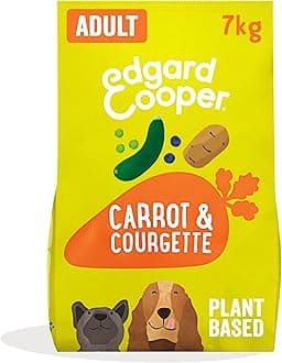 Edgard & Cooper Dry Dog Food For Medium Breed Adult Dogs (7kg), Plant-Based Carrot & Courgette, 100% Plant Based, Hypoallergenic Recipe With Natural Ingredients