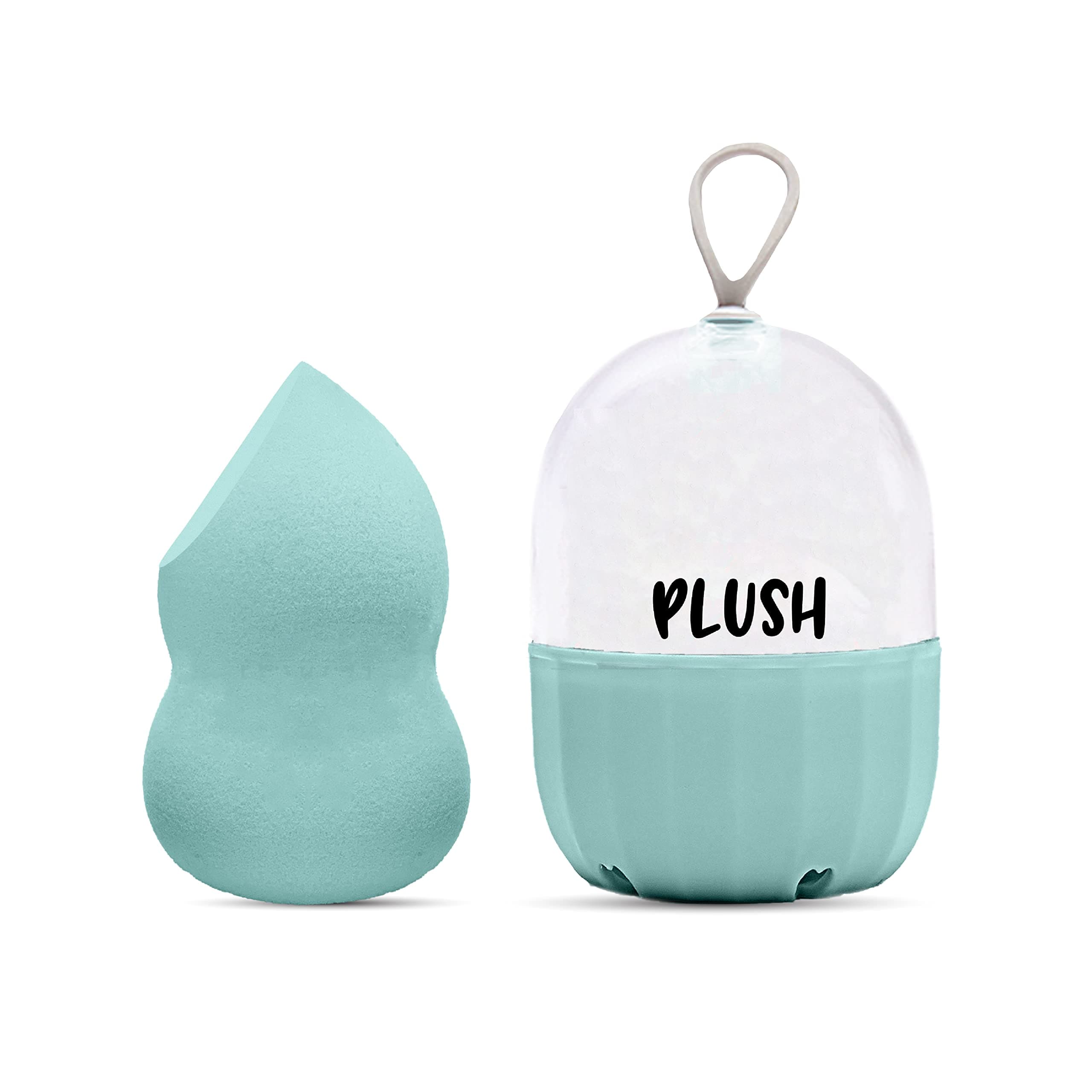 Tiffany Tint Microfiber Beauty Blender with Case | Pear Cut Blender | Makeup Sponge That Saves Up to 60% Makeup | | For All Makeup Formulations | Cruelty-Free | Latex-Free | Vegan