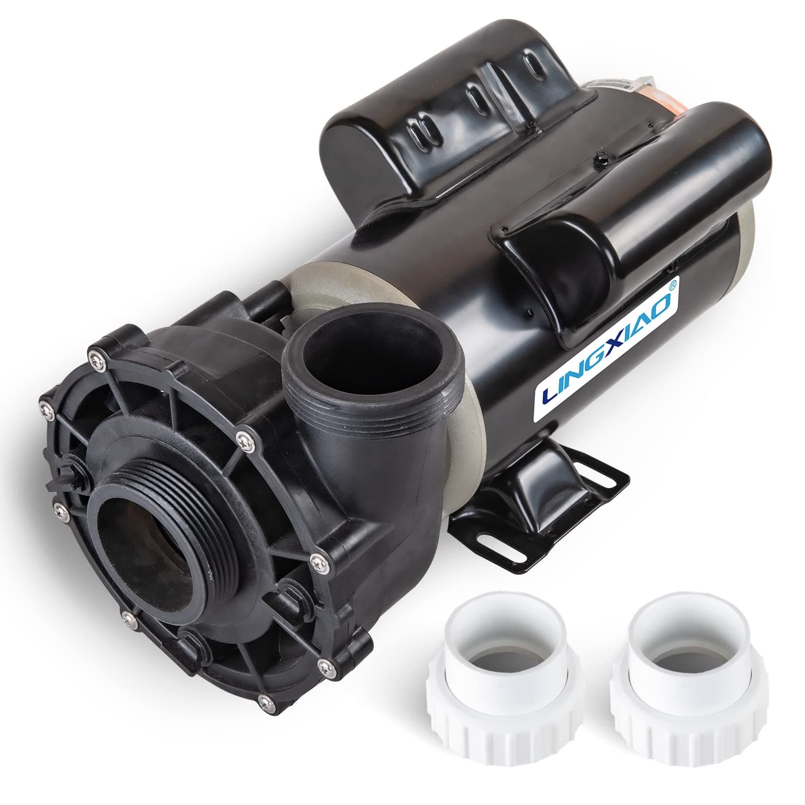 SPA Pump, 2HP Hot Tub Pump - 2 Speed LX SPA Motor 115V/60HZ, 2" Port - 48 Frame (Model: 48WUA1501C-II)