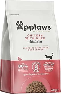 Complete and Grain Free Dry Cat Food 400g, Adult Chicken with Extra Duck (400g Bag)