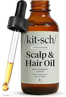 Rosemary Oil for Hair Growth – Pre-Wash Hair Oil with Castor, Biotin, Jojoba – Hair Care, Adds Shine, Strengthens Roots, Scalp Treatment | Ideal Gifts for Women – Lavender Scent, 60mL