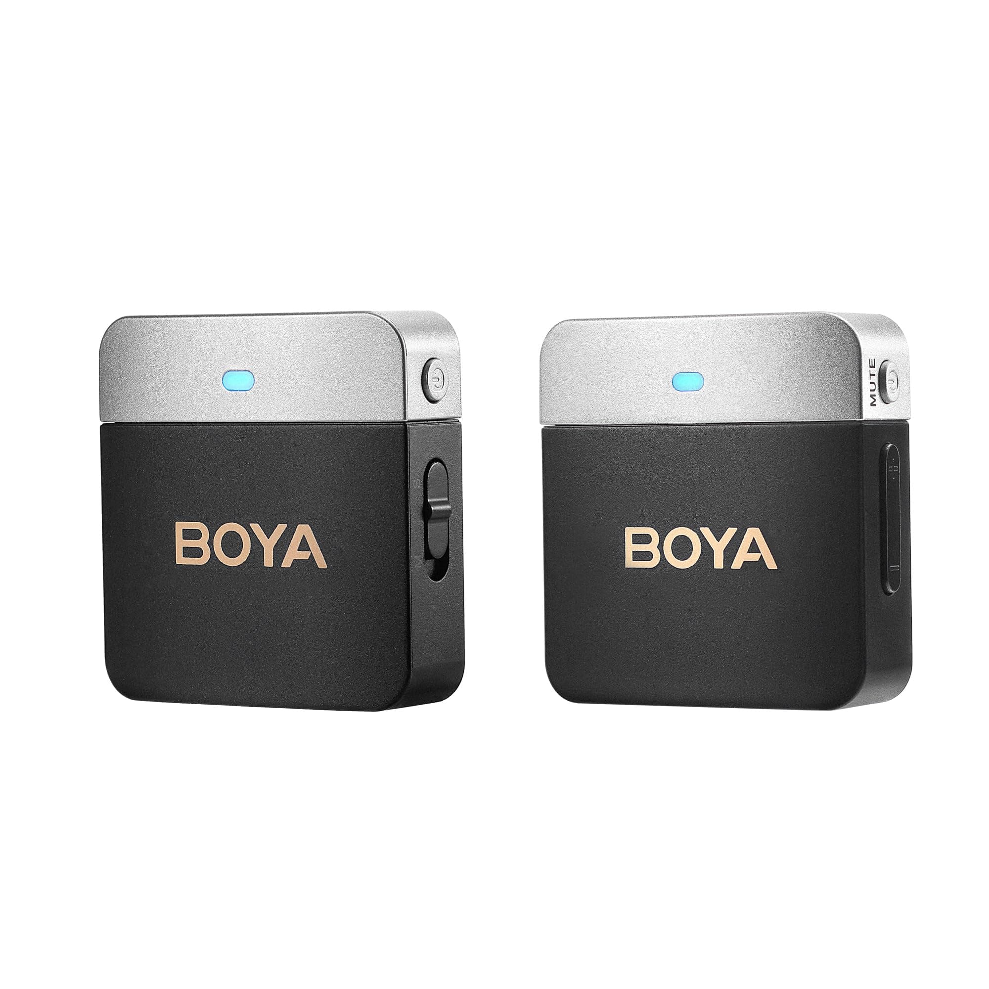 Wireless Lavalier Microphone 2.4GHz Duan Channel Wireless Micrrophone System with Transmitter and 1 Receiver for Camera iPhone Android Phone Video Recording YouTube Vlog Live Streaming (BY-M1V1)