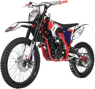 - X-PRO 250cc Dirt Bike Zongshen Brand Engine, 5-Speed Manual Transmission, Electric/Kick Start! Big 21"/18" Wheels! (Red)