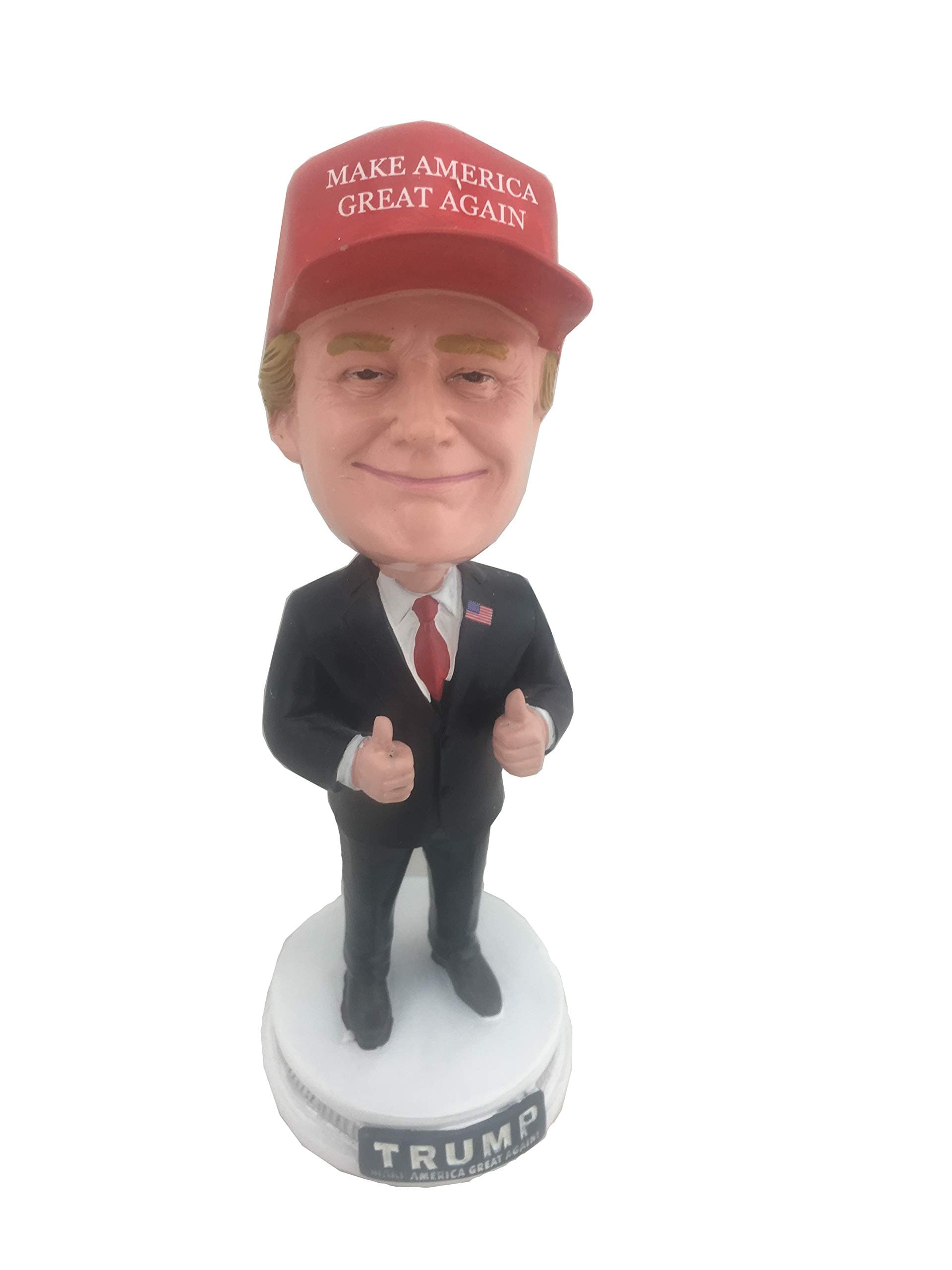 BobbleCelebsDonald Trump Bobblehead with MAGA Hat.