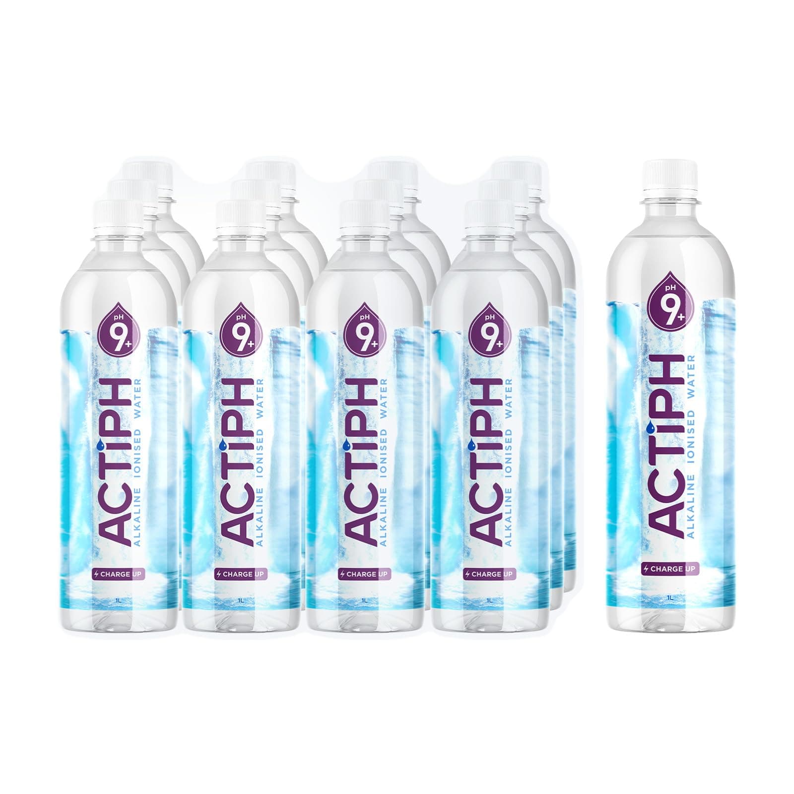 pH9+ Alkaline Ionised Spring Water Bottle 12 Pack 1 Litre
