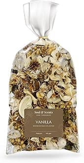 Vanilla Potpourri 140g - Dried Flowers Fine-Living Fragrance, Natural Decoration and Mood Enhancer for Home Decor