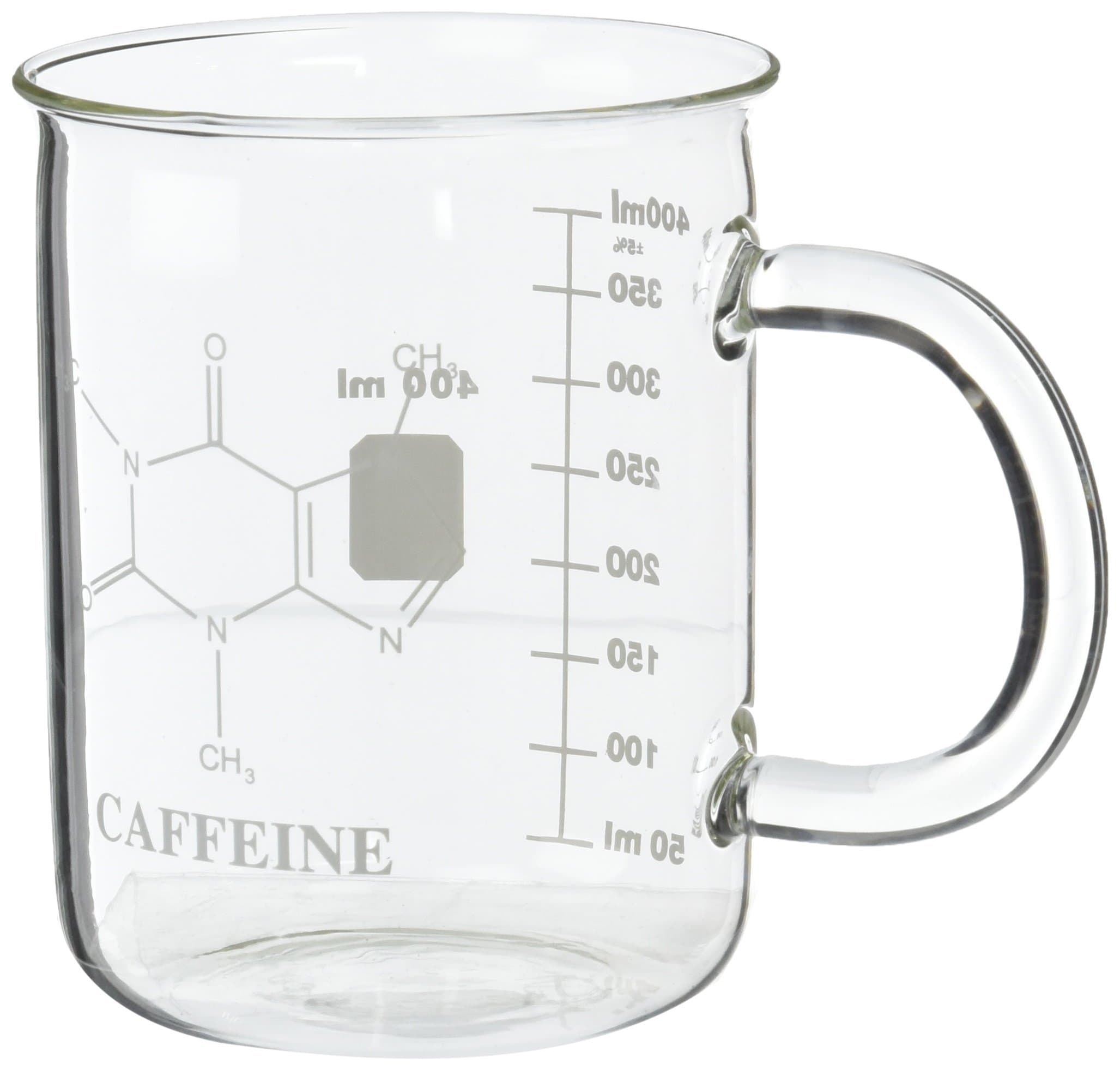 Scientific Glass Caffeine Beaker Mug (450mL)