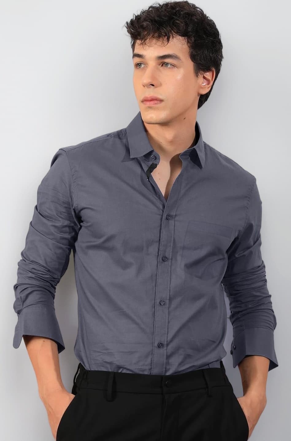 Pinkmint Men's Solid Shirt | Soft Cotton Blend | Casual Shirt | Plain | Full Sleeve - Regular Fit (Combo | Available in Plus Size)