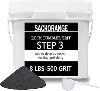 8 LBS Step 3 Rock Tumbler Grit PRE-Polish 500 Grit Silicon Carbide Media for Polishing, Works With Any Rock Polisher or Stone Polisher