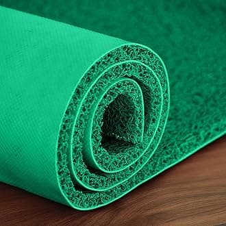Lifekrafts PVC Cushion Noodle Floor Rectangular Mat for Entryways | 2ft x 3ft Green | Durable Non-Slip Waterproof Doormat for Home Entrance, Patio & Outdoor Use