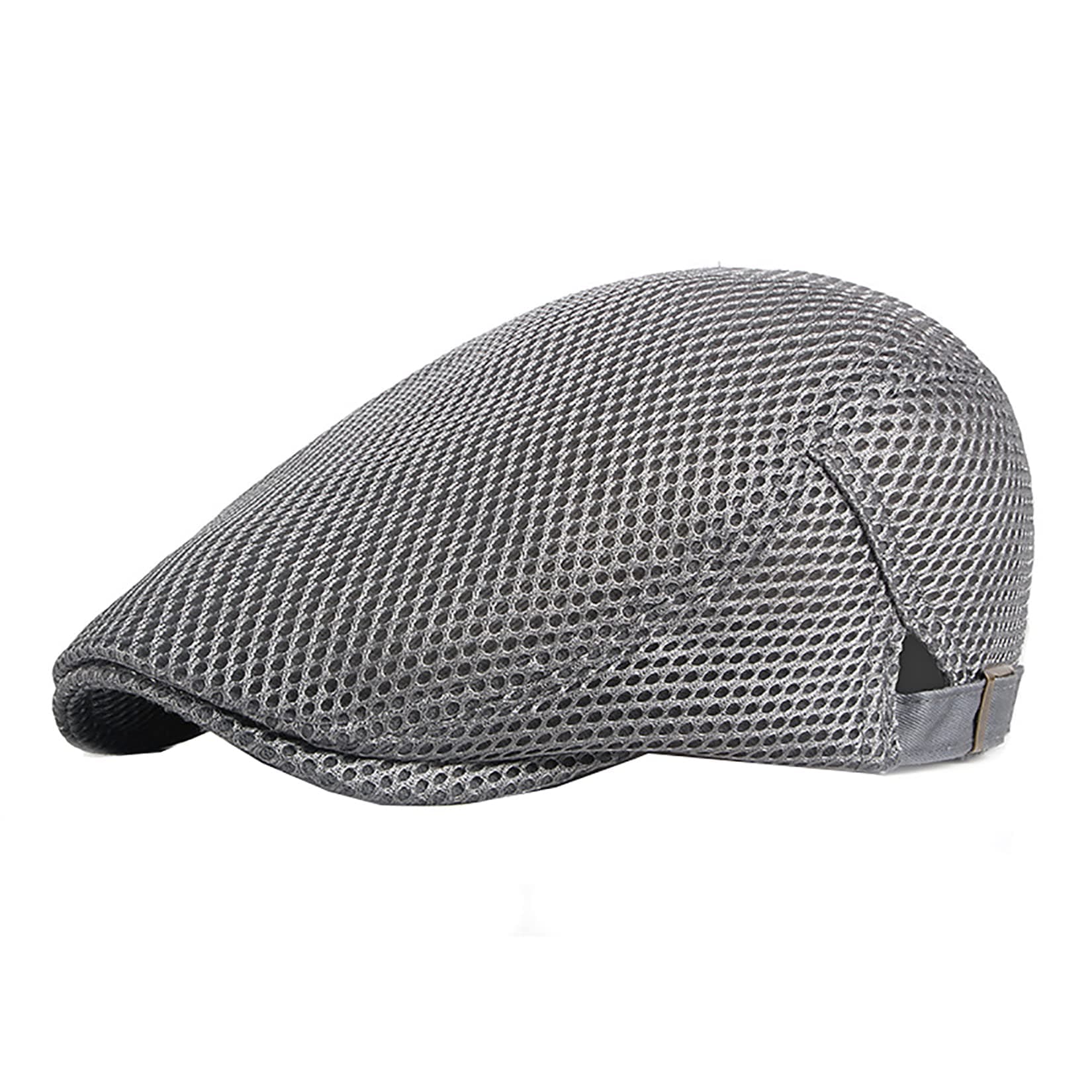Men Breathable Mesh Summer Hat Newsboy Beret Flat Cap