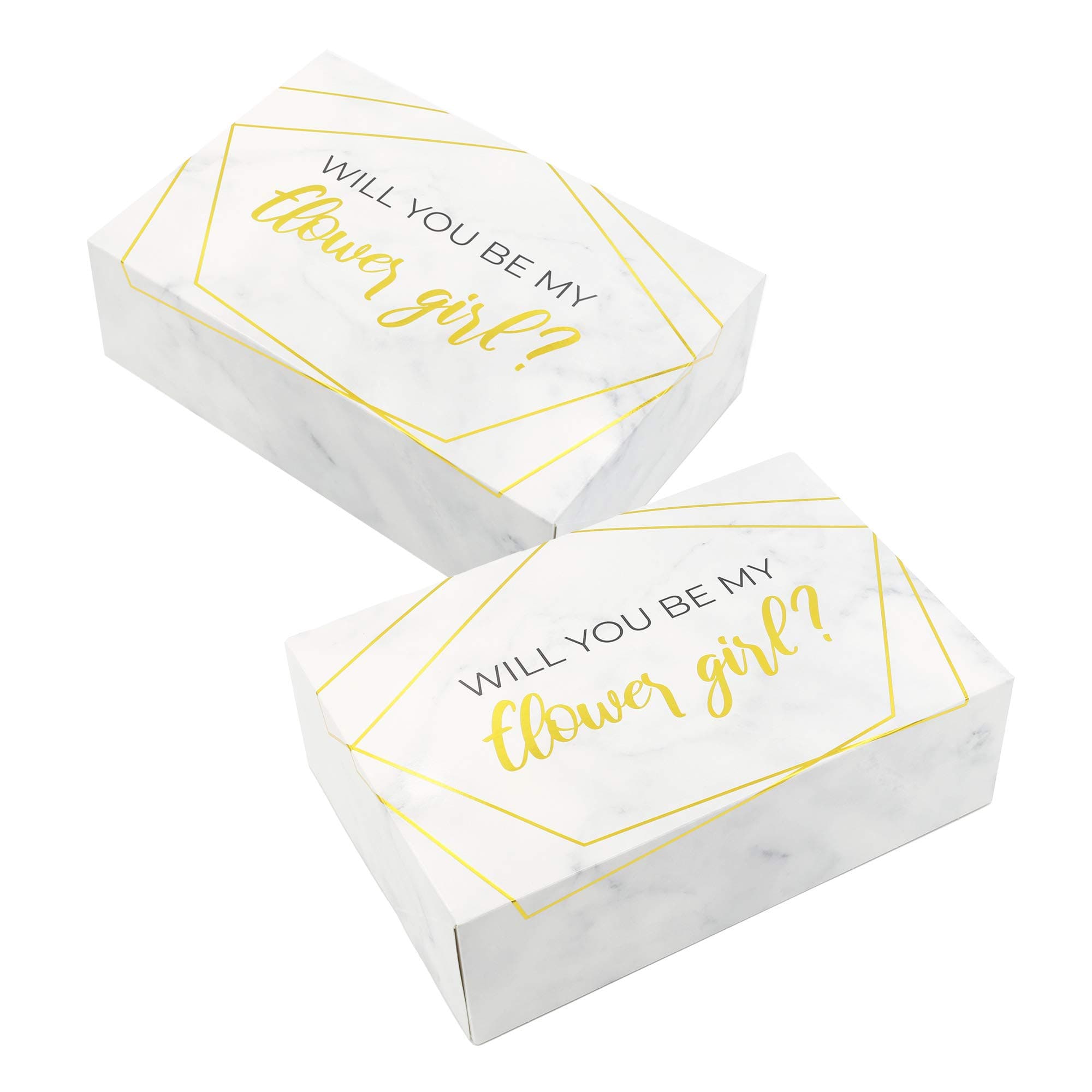 Flower Girl Proposal Box Set (2 Pack) | Marble Style