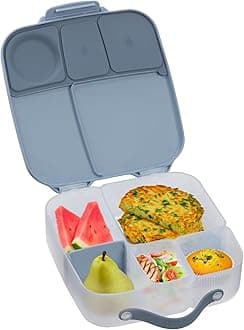 b.box Lunch Box, Large Capacity, 6.6 fl oz (2 L), Picnic, 3-4 Servings, Leak Resistant, Includes Ice Packs, Dishwasher Safe