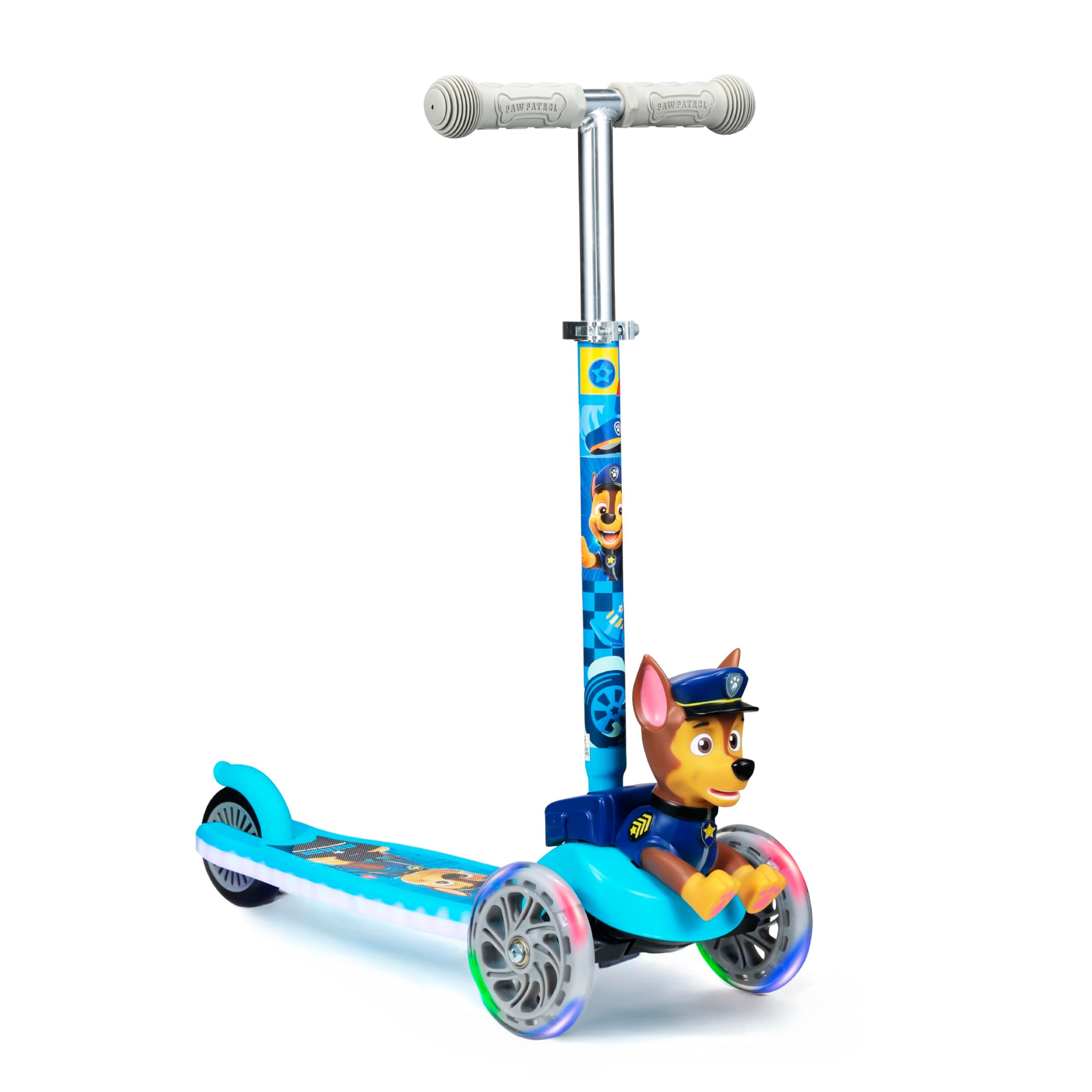 Voyager - Self-Balancing Toddler Kick Scooter, 3-Wheel Scooter with Light-Up Wheels, Extra Wide Deck, Foot Brake, Lean-to-Steer Design, 75 lb Limit, Ages 3+