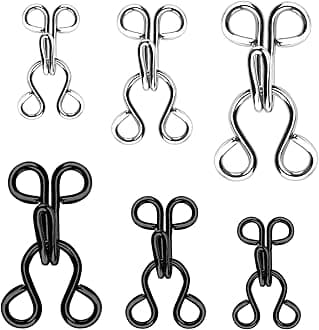 Hook and Eye for Sewing, Bra Hooks Replacement, Hooks and Eyes Clasps for Clothing, Sewing DIY Craft