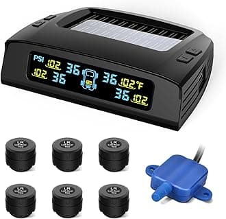 - Tymate RV Tire Pressure Monitoring System, Solar Charge TPMS, 6 Sensors & 5 Alarm Modes, M7-3 2024 Updated Color Display, W/Repeater for Longer Distance Transmission, 0-87 PSI for RV Trailer Camper
