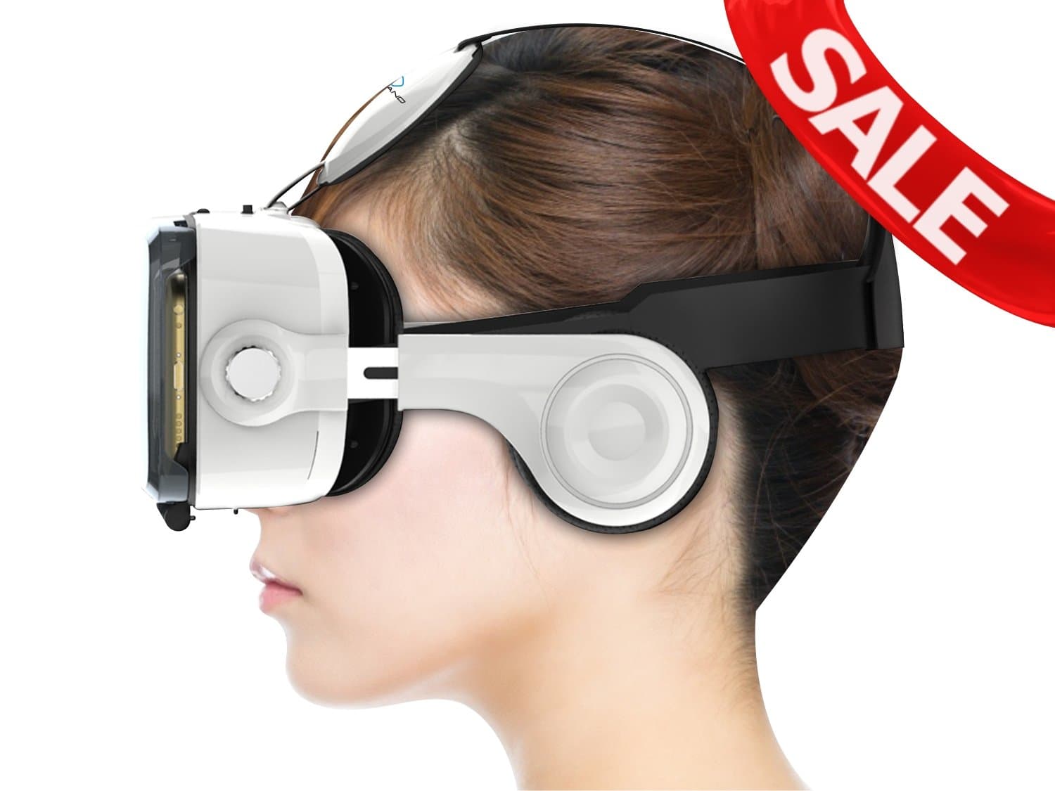 Ocular Grand Virtual Reality Glasses with Inbuilt Headphones – Fully Adjustable VR Headset with 42 MM PMMA Lenses & Compatible with 4”-6” Smartphones.