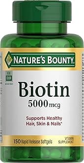 Nature's Bounty Biotin Softgels, 5000 Mcg