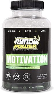 Ryno PowerMotivation Pre-Workout Focus Energy Supplement Tablet 60 Tablets Green