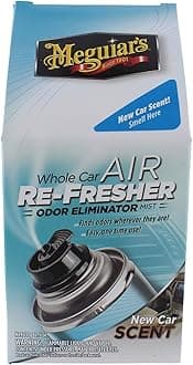 Meguiar's Whole Car Air Refresher, Odor Eliminator Spray Eliminates Strong Vehicle Odors, New Car Scent – Three 2 Oz Spray Bottles