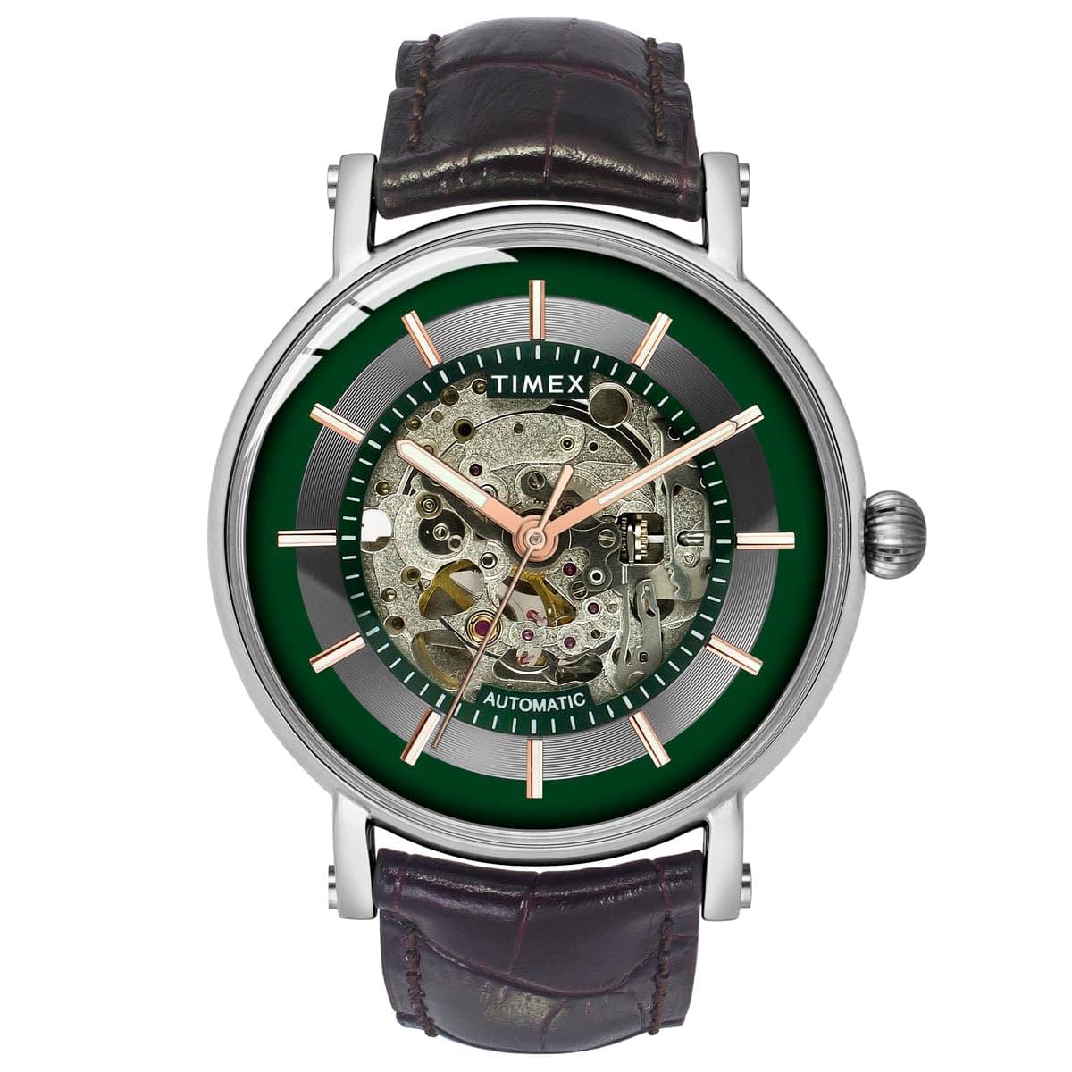 TIMEXMen Green Round Automatic Dial Watch- TWEG16718