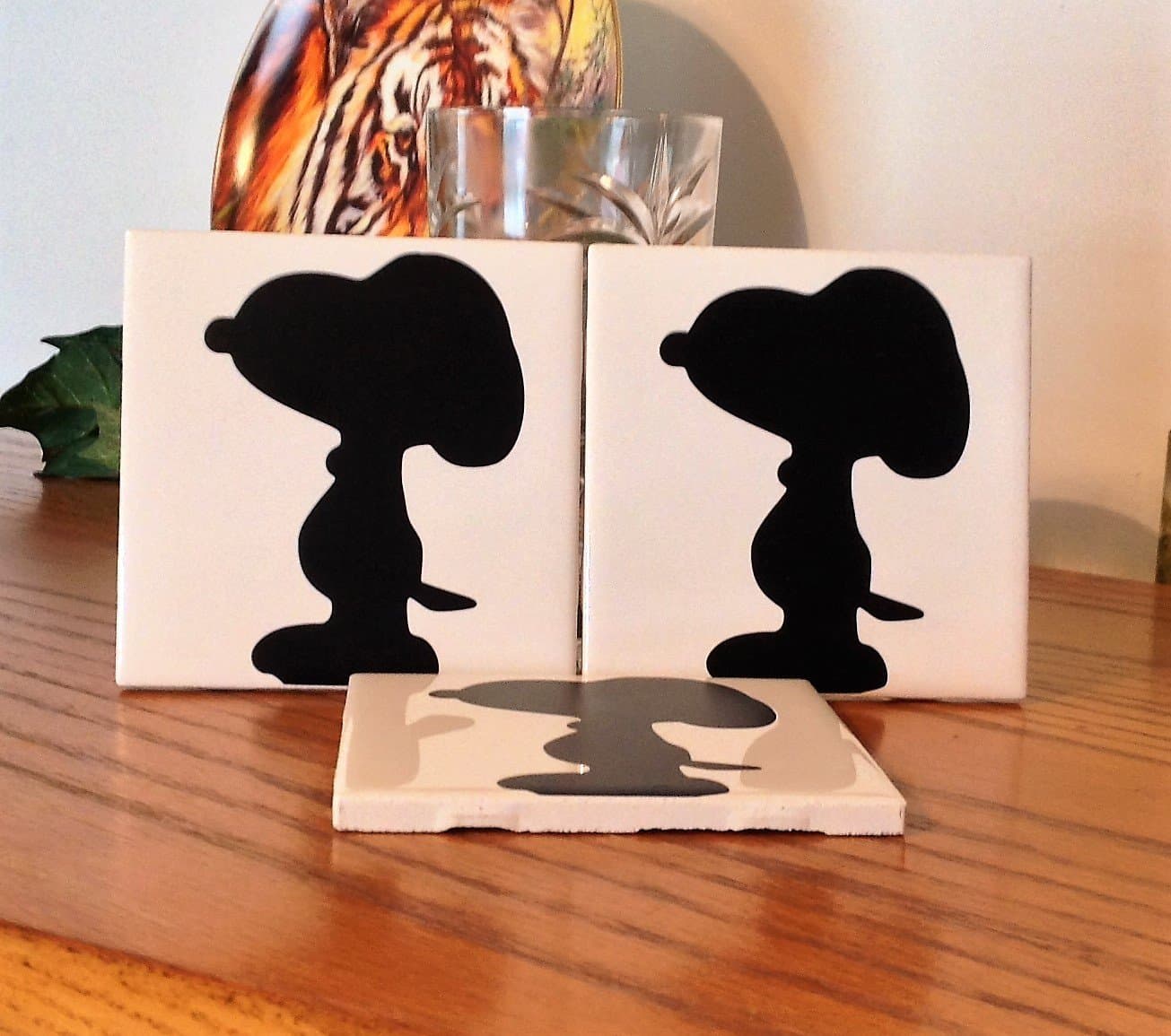 Snoopy ceramic tile coasters (set of 3)