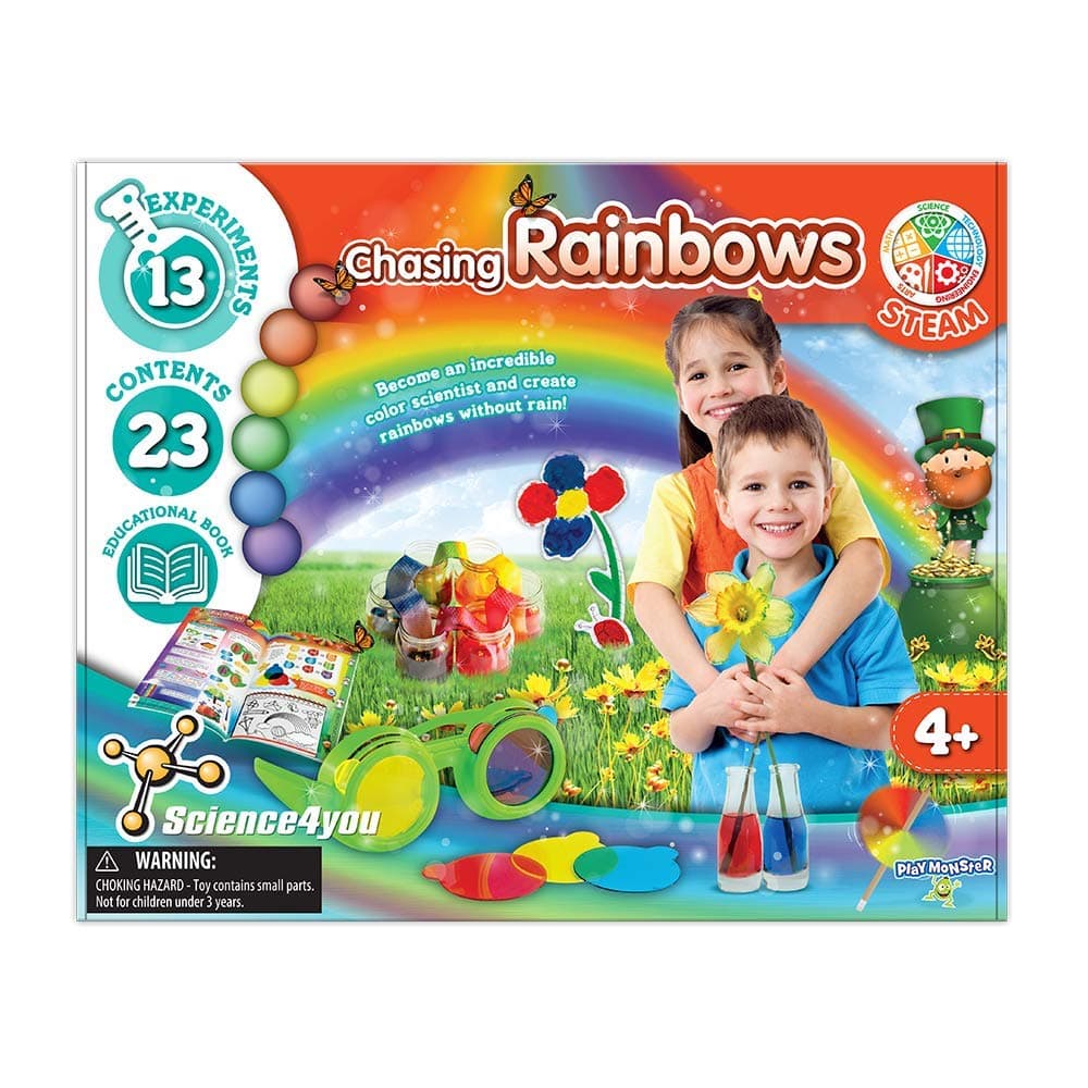 Science4you - Chasing Rainbows - 13 Experiments to Explore The World of Colors - Fun, Education Activity for Kids Ages 4+