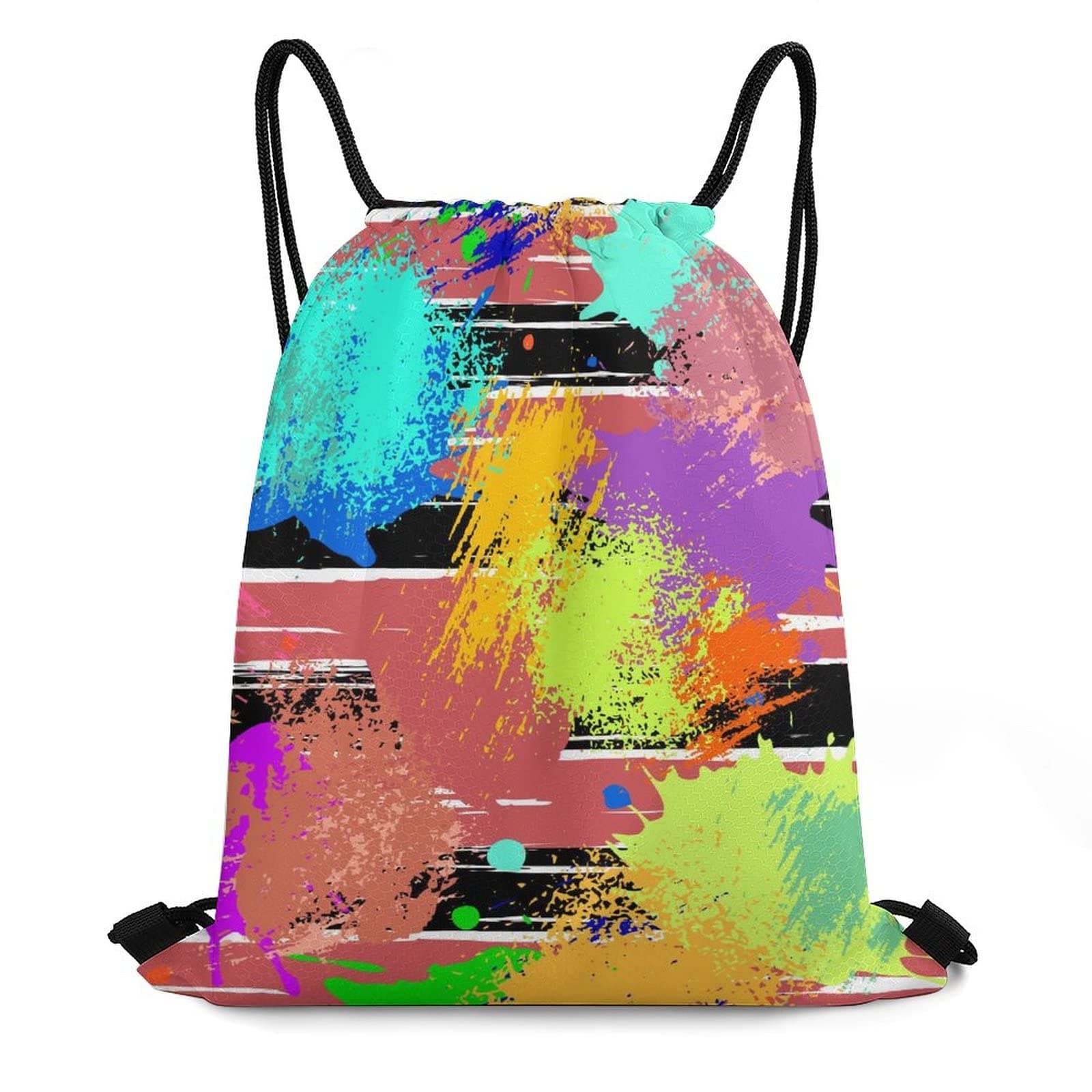 Sports Boots Decorated by British And USA Flags Drawstring Backpack DIY String Bags Beach Gym Sport Daypack for Teens