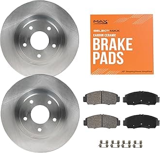 Max Advanced Brakes Front Brake Kit Compatible With 2020 2021 2022 2023 Toyota Corolla Hybrid Engine Prius AWD-e Prime Replacement Premium OE Disc Brake Rotors and Ceramic Brake Pads