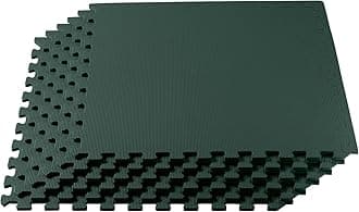 3/8" Thick Multipurpose EVA Foam Exercise Floor Mat, Interlocking Tiles, Anti-Fatigue for Home or Gym