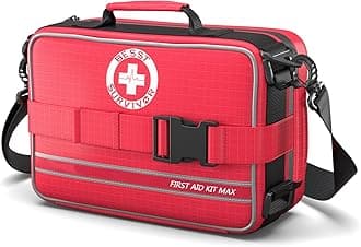 Comprehensive First Aid Kits, Premium Trauma Kit with Labeled Compartments for Home, Car, Travel, Camping, Vehicle, School, Tear-Resistant Medical Kit for Sports & Emergency Needs
