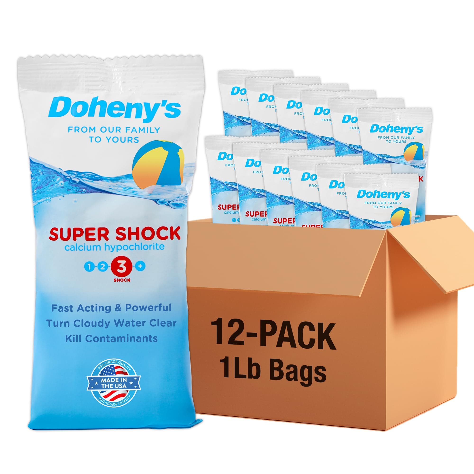 Super Pool Shock 12 x 1 Lb Bags