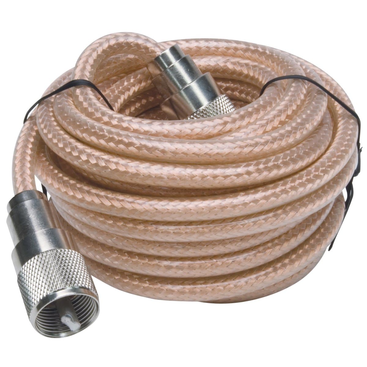 (RP-8X9CL) Clear 9' Mini-8 CB Antenna Coax Cable with PL-259 Connector
