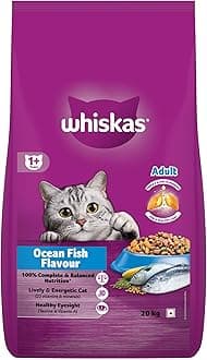 Adult (1+ Years) Dry Cat Food, Ocean Fish Flavour, 20 kg, Contains 41 Essential Nutrients, Complete & Balanced Nutrition for Adult Cats