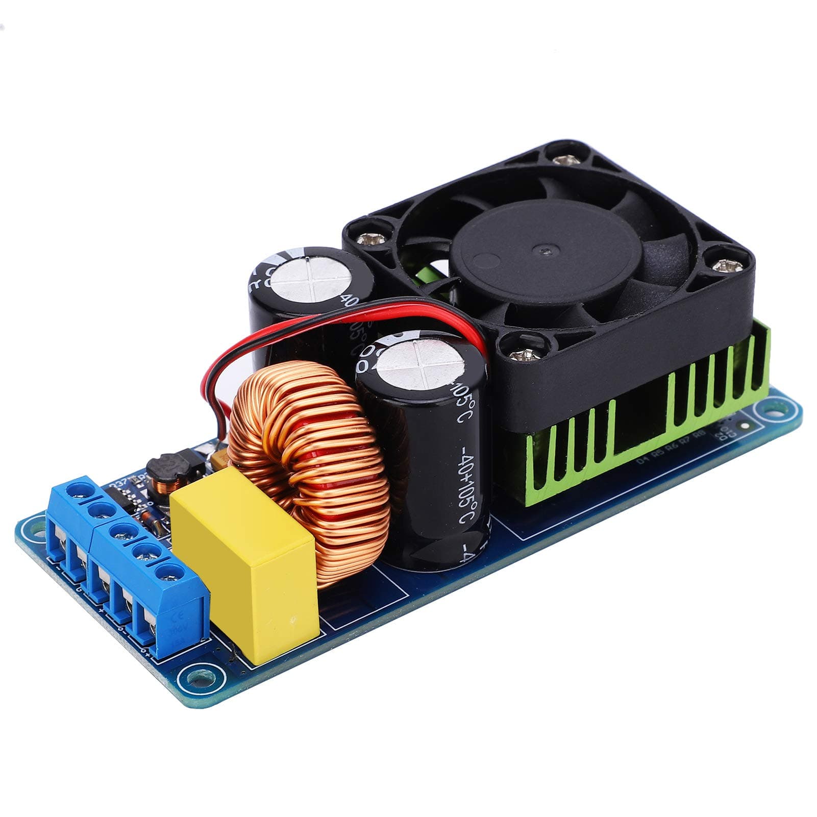 Walfront Digital Amplifier Board Module Plastic with 500W DC58-70V IRS2092S for Speaker Sound System DIY 20Hz-20KHz
